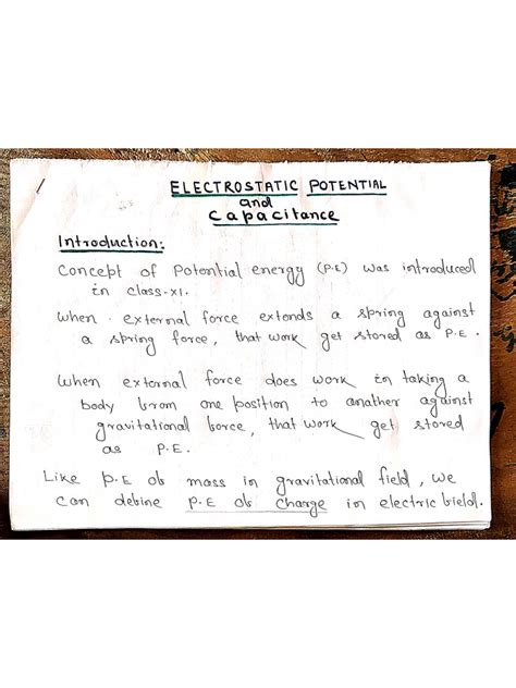 Electrostatic Potential and Capacitance Notes 的图像结果