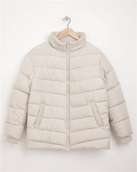 Cream Padded Puffer Coat | Fashion World