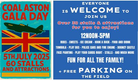 Coal Aston Gala 2025, Coal Aston Village Hall Eckington Road Coal Aston ...