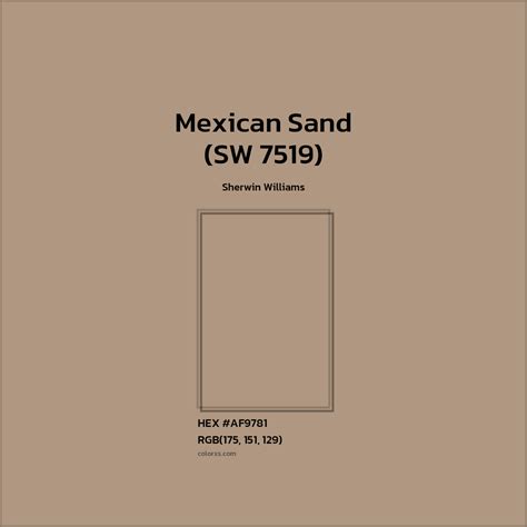 Sherwin Williams Mexican Sand (SW 7519) Paint - color codes, matching ...