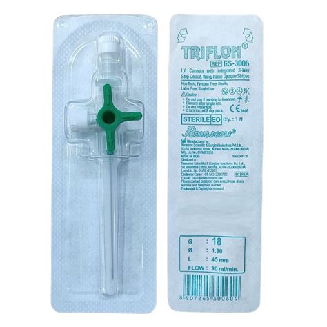 Triflon Intravenous Cannula 18G Gs-3006 (Romsons) | Uses, Side Effects ...