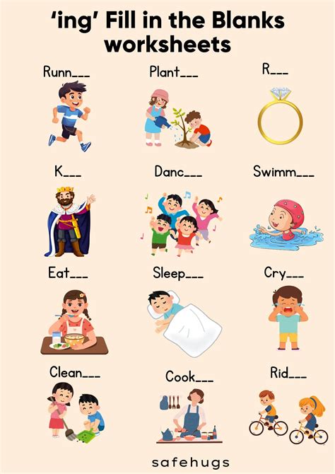 List of Words Ending with ing - Safehugs