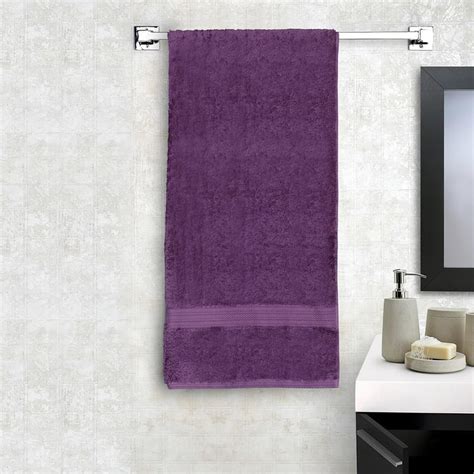 Buy SPACES Rennaissance Purple Textured Cotton Bath Towel - 89x172cm ...