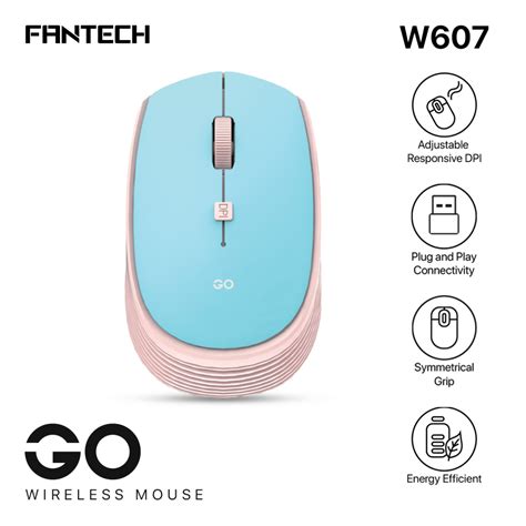 Mis Wireless Fantech W607 GO plavi - Mob-Shop