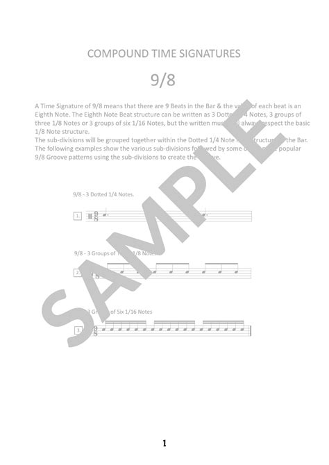Image result for Compound Time Signature Examples