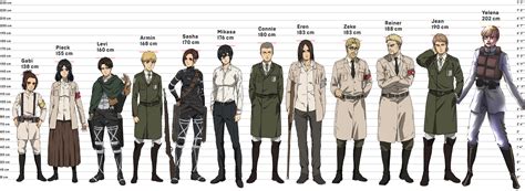 Attack On Titan Characters Height