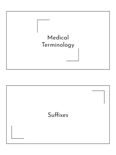 Medical terminology - Medical Terminology Suffixes Procedures ...