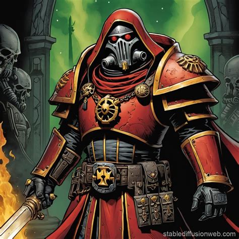 Warhammer 40k Tech-Priest Scene | Stable Diffusion Online