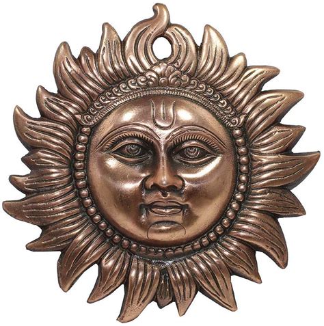Rockshok Copper Sun Face Wall Hanging for Health, Happiness and ...