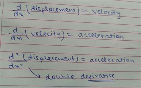 Displacement velocity and acceleration in applied mechanics - Brainly.in