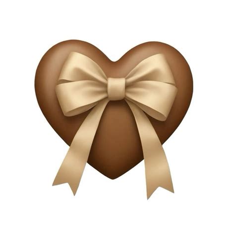 Brown bow heart 🤎 | Emoji flower, Emoji stickers iphone, Emoji