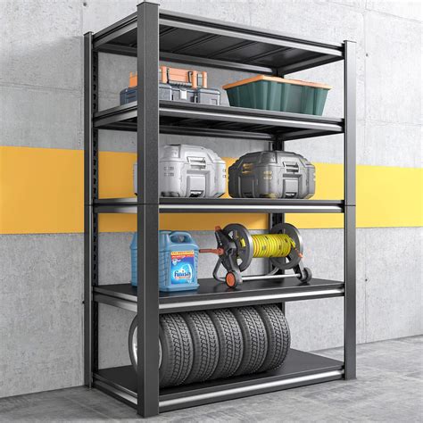 Amazon.com: REIBII Garage Shelving Heavy Duty Storage Shelves Load ...