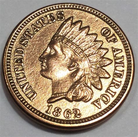 1862 AU/BU Indian Head Penny Beautiful Coin Rare Date | Property Room