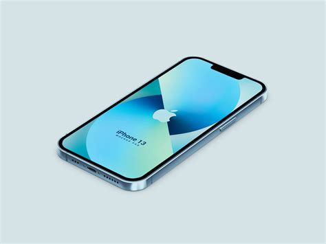 Free Isometric 3D iPhone 13 Mockup PSD With (5 Colors) - Good Mockups