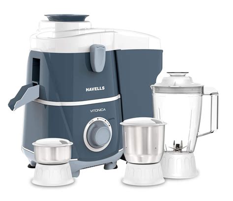 Buy Havells Vitonica 500W Juicer Mixer Grinder with 3 Stainless Steel ...