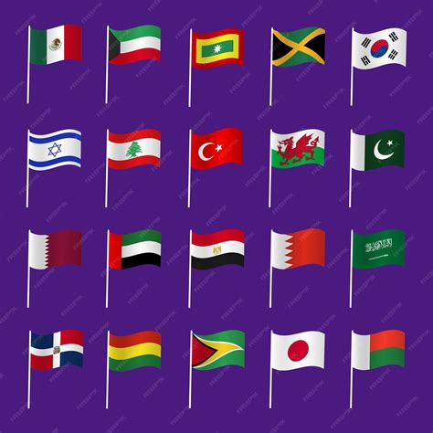 Premium Vector | Country flags collection