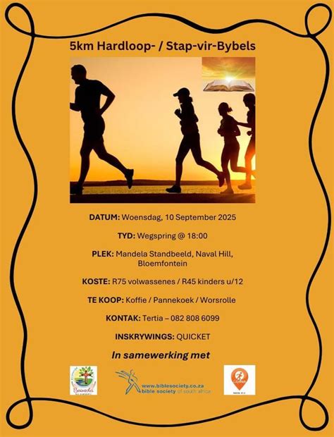 Stap vir Bybels, Navil hill Bloemfontein, 10 September 2025 | AllEvents