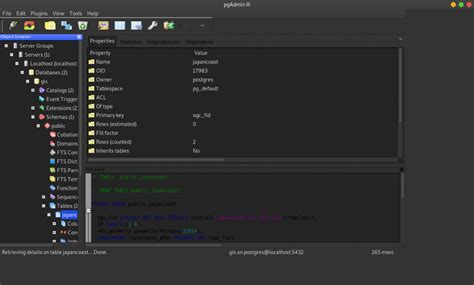 PostgreSQL Client 的图像结果