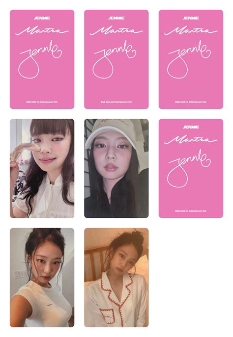 "JENNIE" Mantra fanmade photocard template front and back in 2025 ...