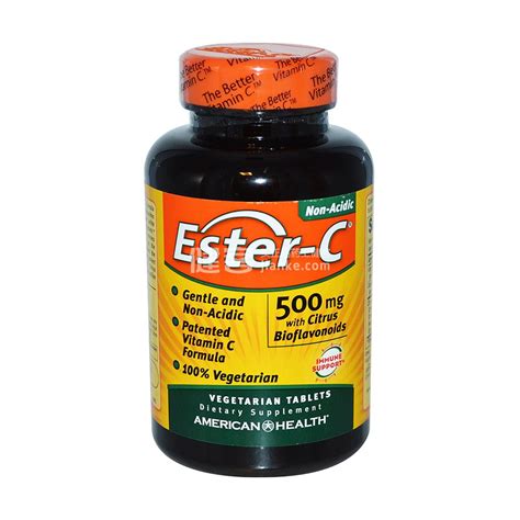American Health Ester-C 500毫克 含柑橘生物类黄酮(150粒)(Ester-C 含柑橘生物类黄酮) _说明书_作用 ...