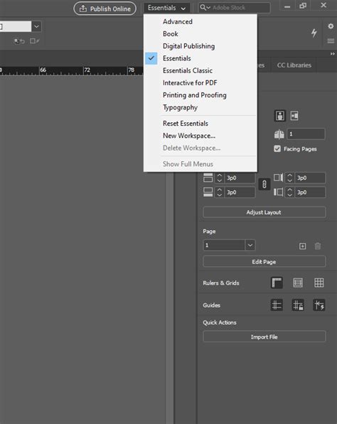 Image result for InDesign Workspace