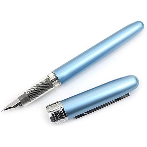 Platinum | Fountain Pen | Plaisir | Fine Nib | Frosty Blue Barrel ...