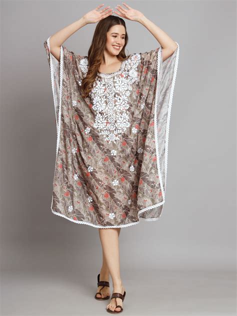 Chikankari Cotton Kaftan Dresses - paramount chikan – Paramount Chikan