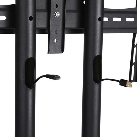 Yaheetech Mobile TV Stand on Wheels with 3-Tier Shelves, Height ...