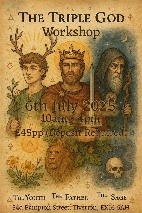 The Triple God Workshop: Embodying the Divine Masculine Cycle, 54d ...