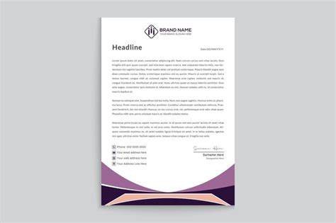 Дизайн фирменного бланка с информацией об отеле | Премиум вектор