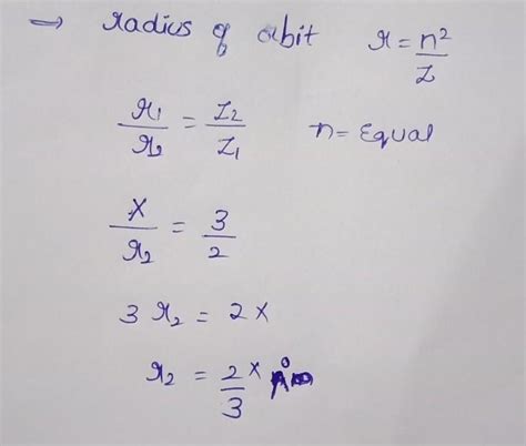 If radii of 3rd orbit of Hetion is x A then the radii(in A) of same ...