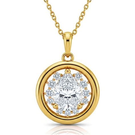 Uki Pear Shape Lab Diamond pendant – Jewelslane