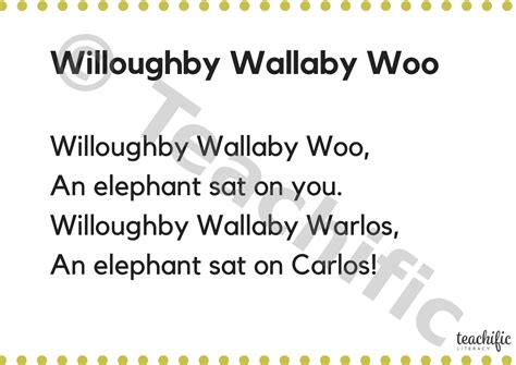 Willoughby Wallaby Woo