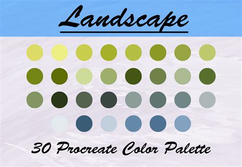 Landscape Color Palette Set Graphic by TiveCreate · Creative Fabrica