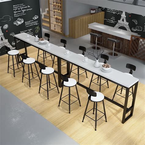 北欧咖啡厅实木吧台 家用铁艺吧台桌椅组合 时尚酒吧隔断高脚桌-阿里巴巴