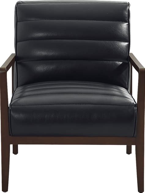 Ellenwood Black Leather Accent Chair | Rooms to Go