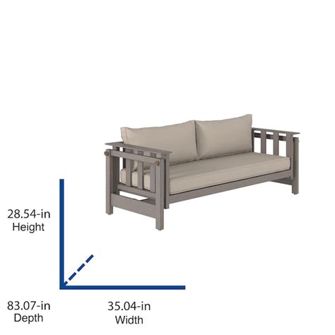 allen + roth 2-person Light Brown Steel Outdoor Glider GSM00281A at ...