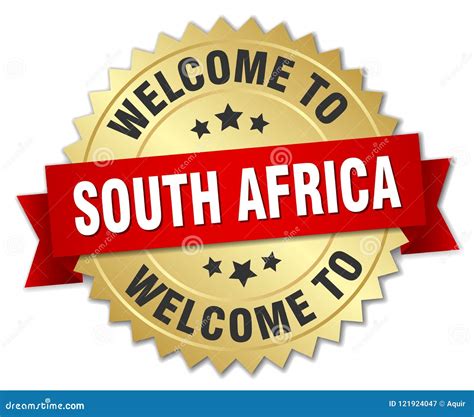 Welcome To South Africa Badge Stock Vector - Illustration of medallion ...