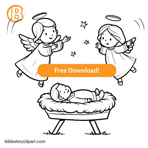 Jesus Is Born Coloring Page For Kids