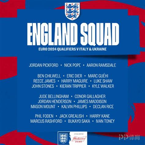 英格兰国家队最新大名单：凯恩领衔 贝林厄姆、福登、拉什福德在列_PP视频体育频道