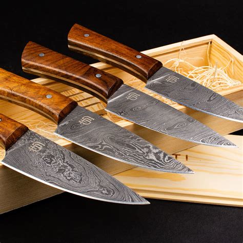 Cattleman Damascus Steel Steak Knives // Set of 4 - Forseti Knives ...