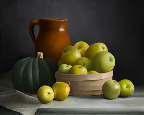 ArtStation - Still life with apples