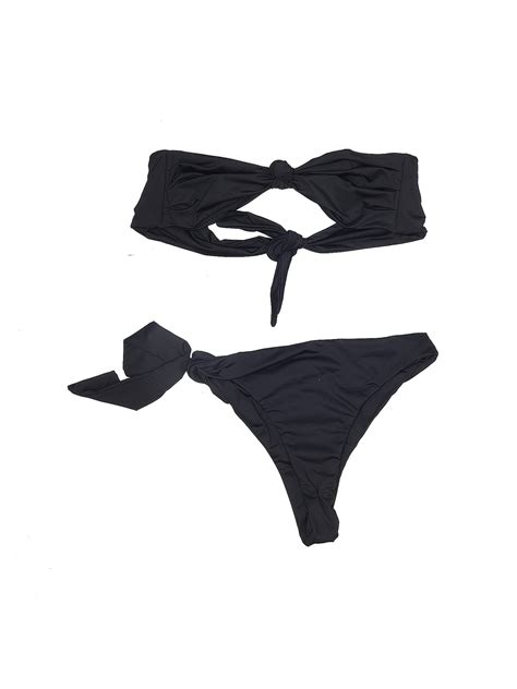 TAN + LINES Black Two Piece Swimsuit Size S - 68% off | ThredUp