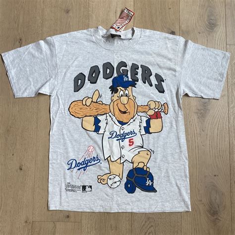 LA Dodgers MLB Flintstones Los Angeles Dodgers Baseball T shirt 90s ...