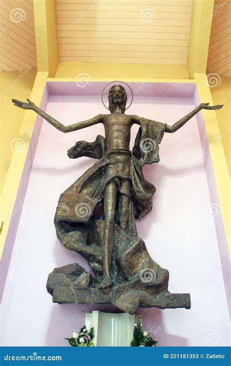 Risen Jesus, a Statue on the Main Altar in the Church Resurrection of Jesus in Sesvetski ...