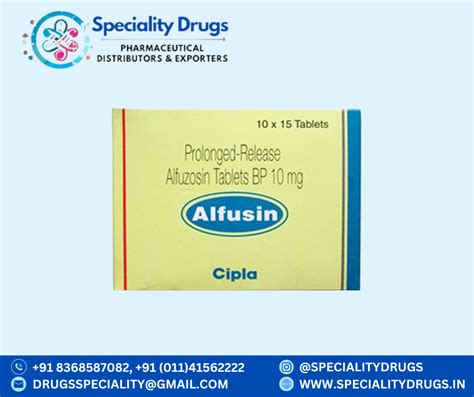 Buy Alfusin Tablets from No.1 Supplier - Exporter - Speciality Drugs