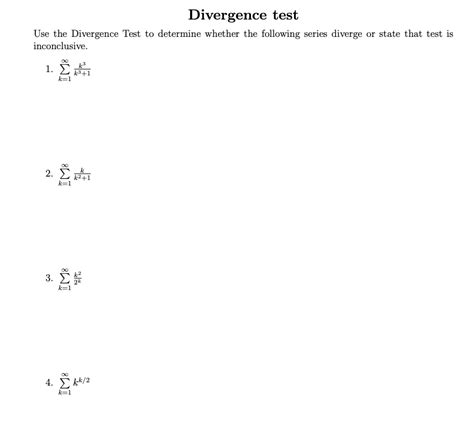 Image result for Divergence Test Intuition