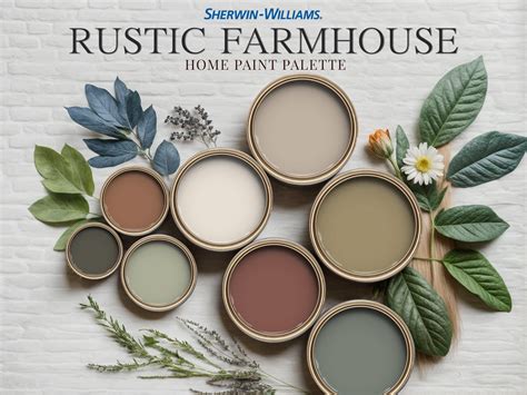 Rustic Farmhouse Home Paint Palette, Sherwin Williams 2024, Whole House ...