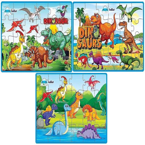Dinosaur Jigsaw Puzzle for Kids – Educational Puzzle Toys Learning Jig ...
