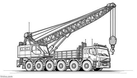 Crane Truck Coloring Page
